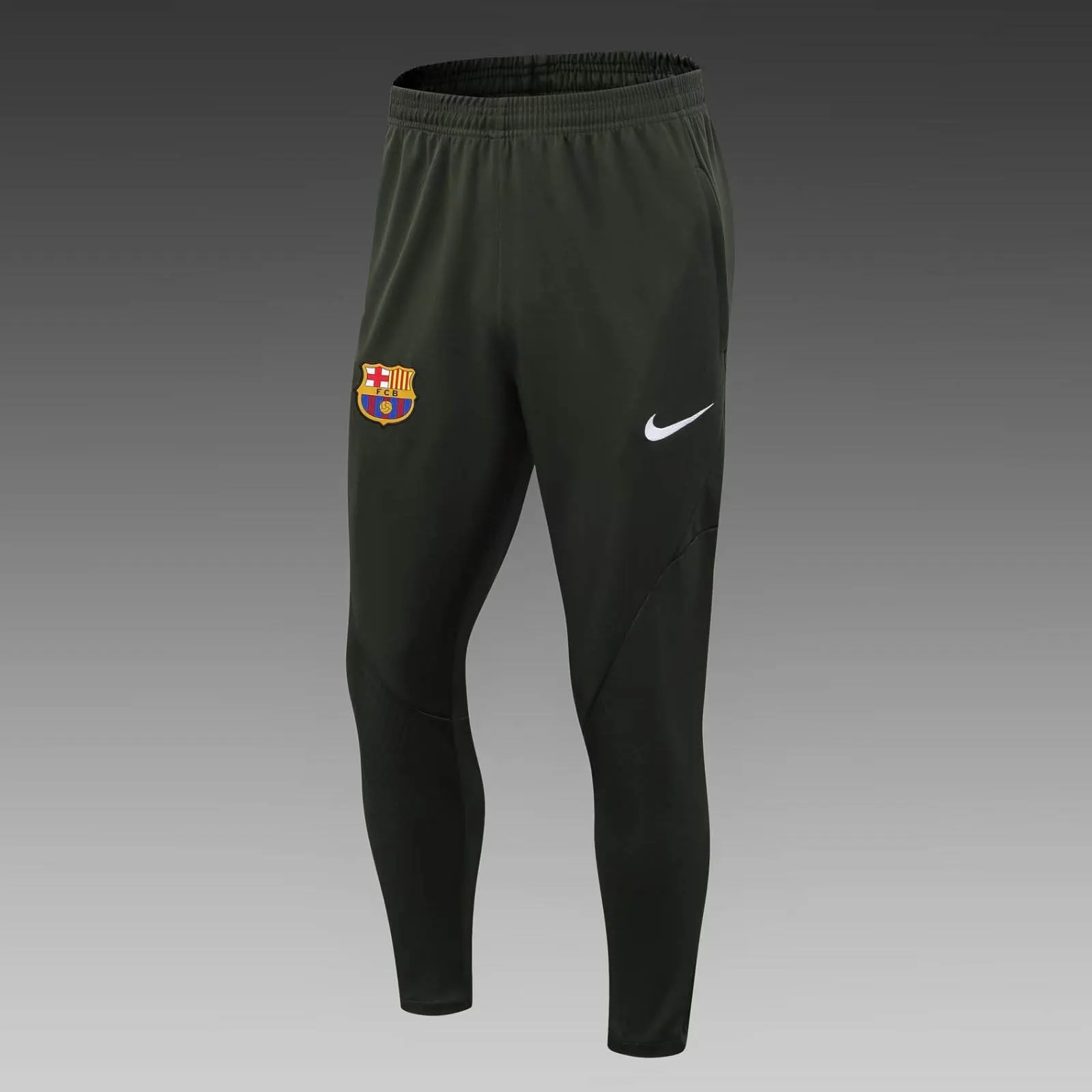 2023/2024 Barcelona Halb-Reißverschluss Trainingsanzug Grau Trikot Set — view 5