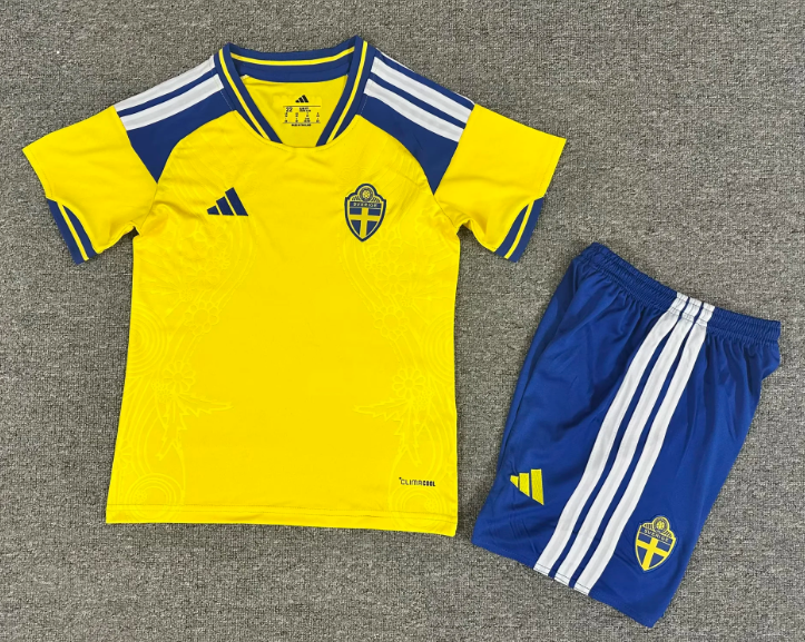 2026 Schweden Nationalmannschaft Heim-Fußballtrikot 1:1 Thai-Qualität Kindergröße