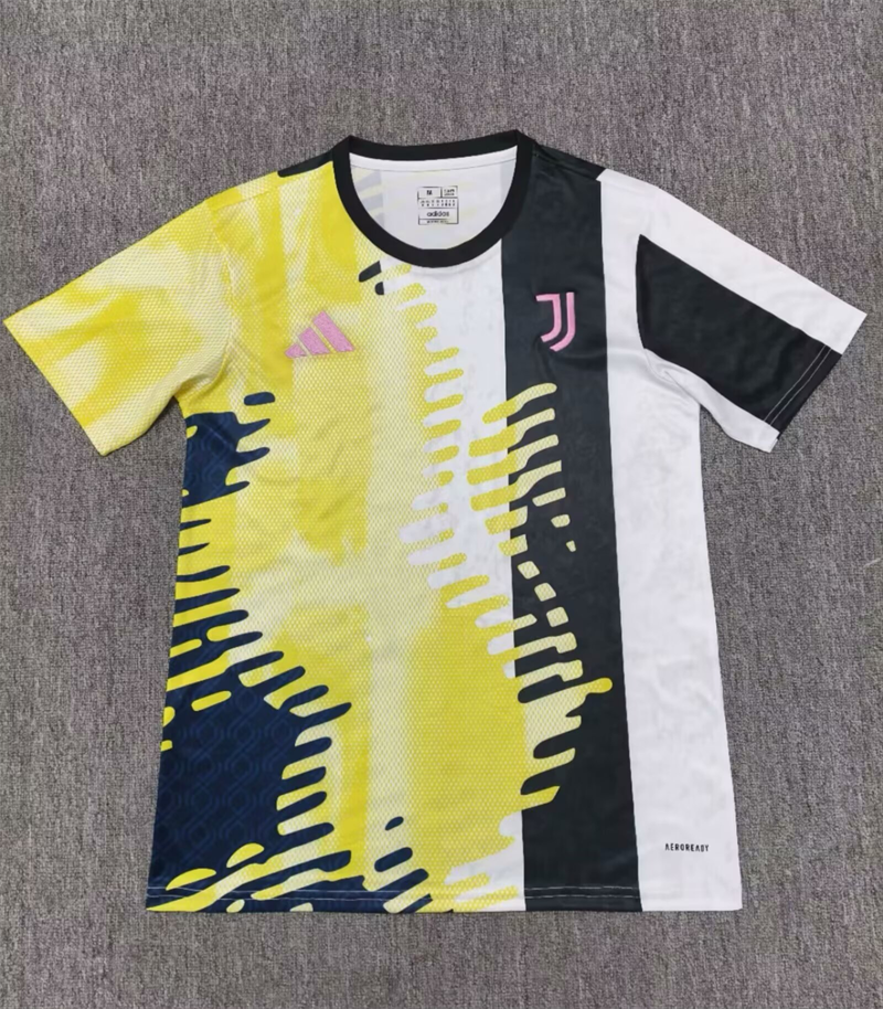 2024/2025 Juventus Pre-match Training Uniform Yellow Jersey AAA fan-grade