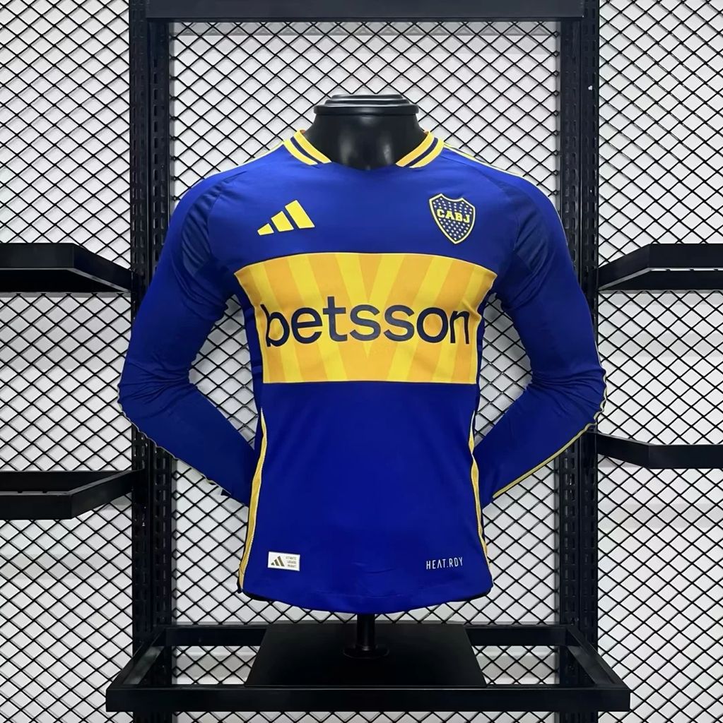 2024/2025 Player Version Boca Juniors Home Long Sleeves Football Jersey AAA fan-grade