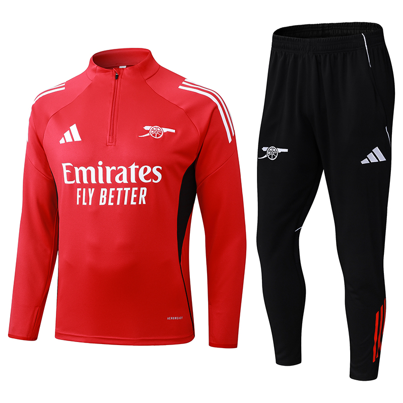 2025/2026 Arsenal Conjunto Treino Meia Puxada Vermelho Camisa Futebol Qualidade Tailandesa