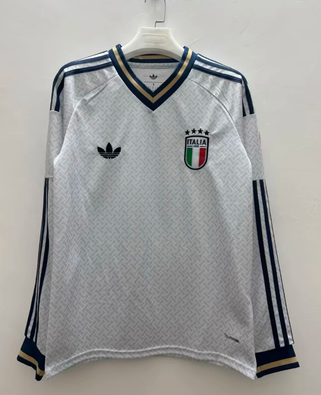 Maillot Extérieur Italie 2026 Manches Longues Qualité Thaïlandaise