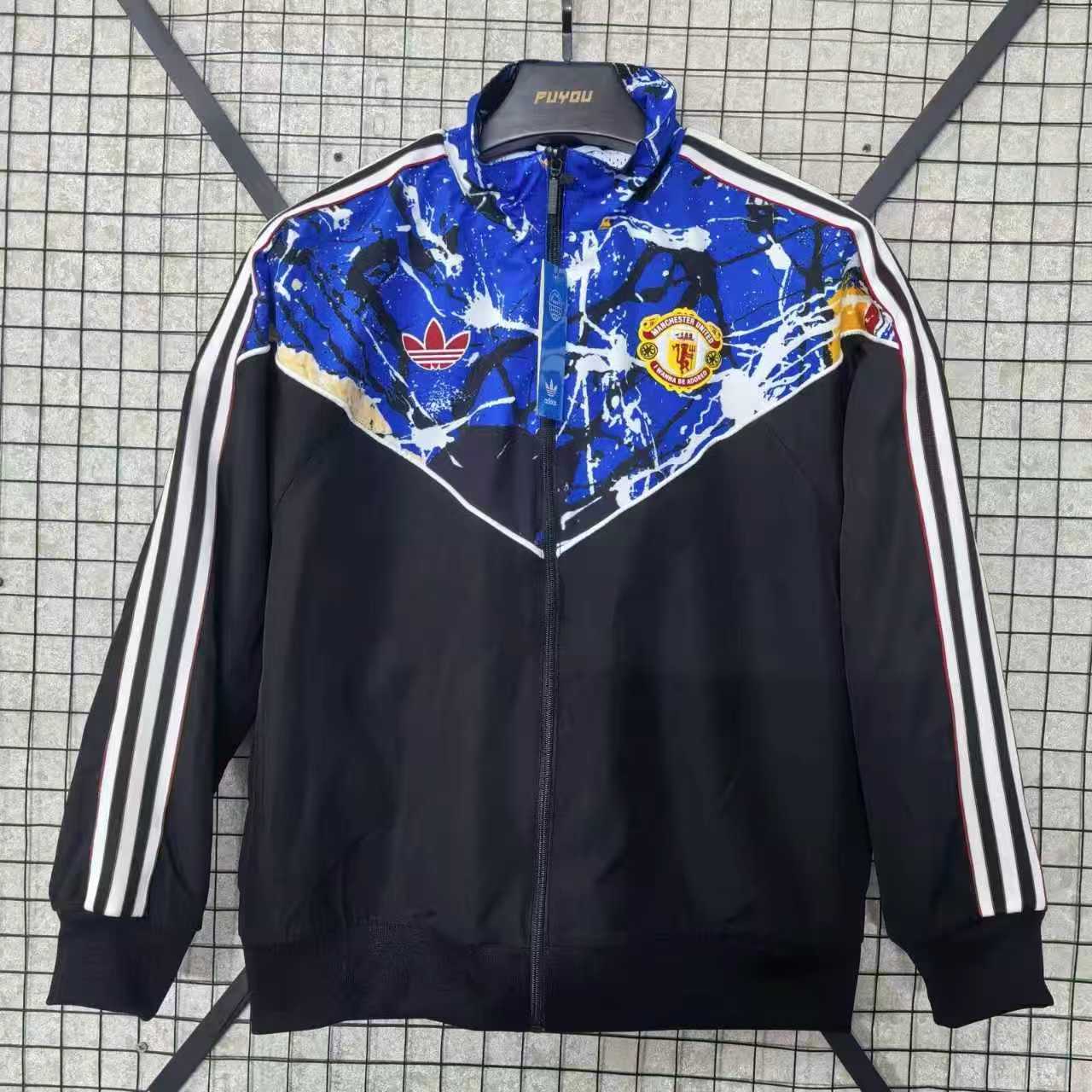 2026/2027 Manchester United Windbreaker Bleu Maillot de Football Qualité Thaï 1:1