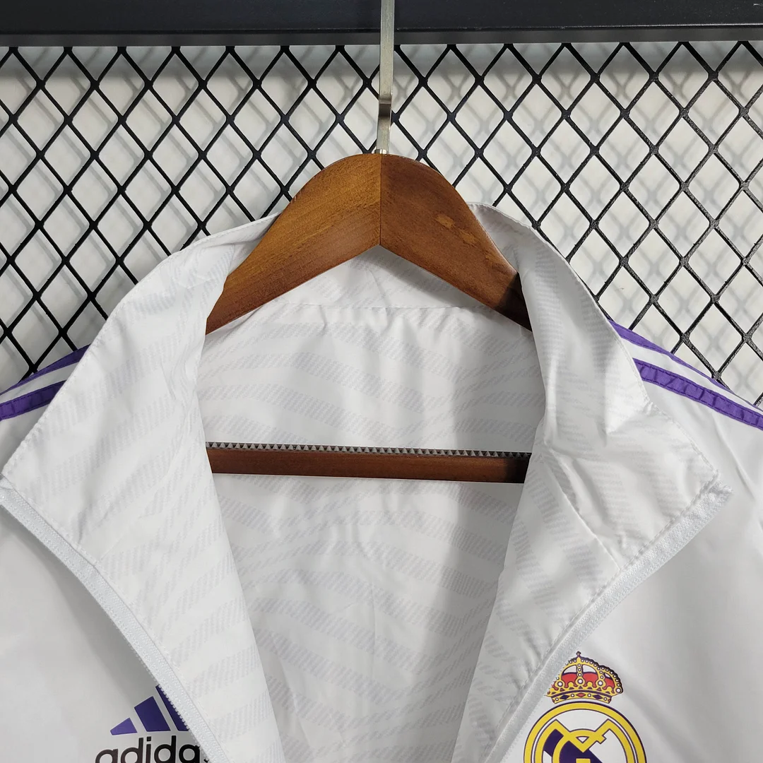 2023/2024 Real Madrid Wendbare Windjacke Weiß — view 9