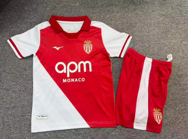 2026/2027 AS Monaco Home Football Shirt 1:1 Thai Quality Kids Size