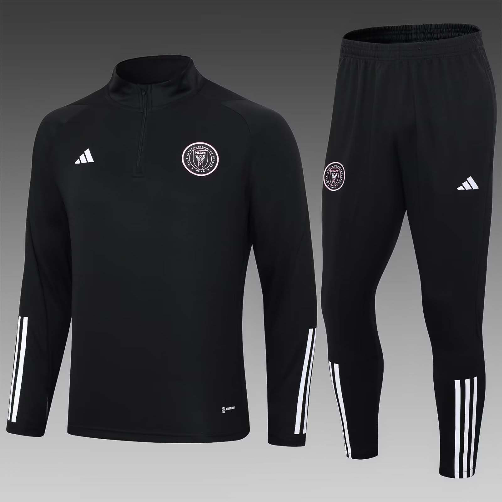 2023/2024 Inter Miami Half-Pull Training Suit black Football Shirt AAA fan-grade Set