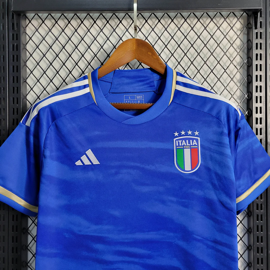 2023 Italy Home Soccer Shirt — view 3
