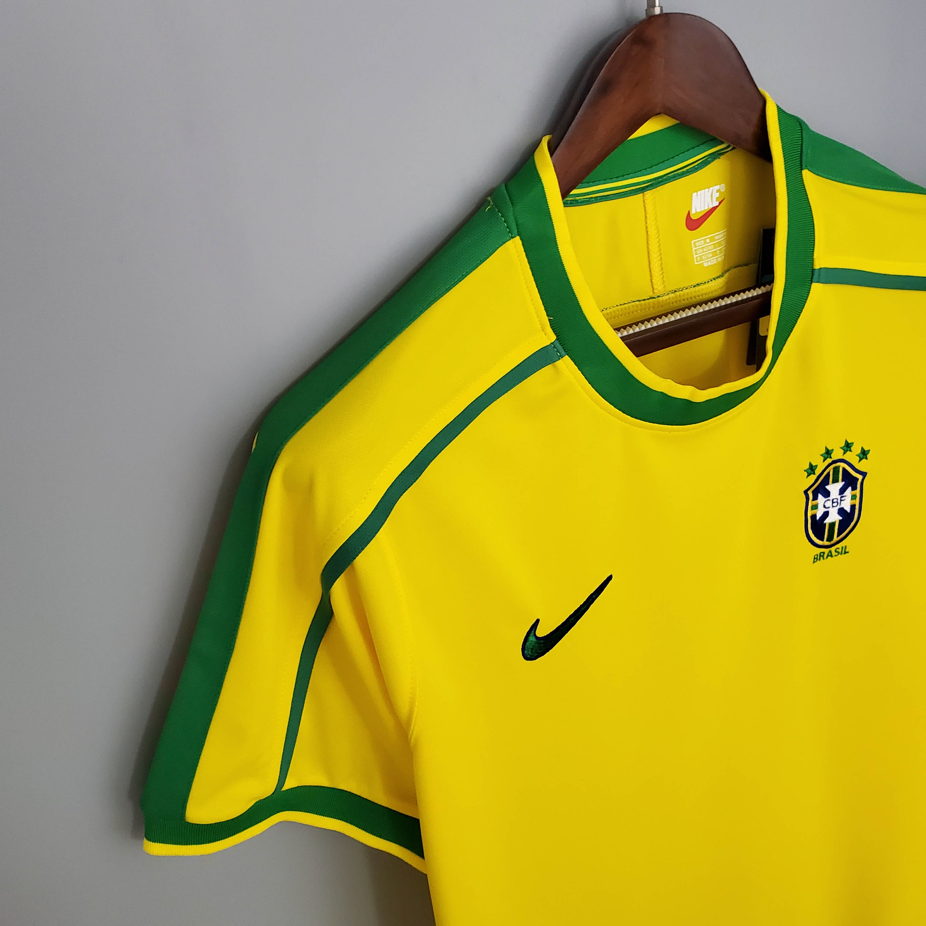 1998 Retro Brazil Soccer Jersey Home — view 7