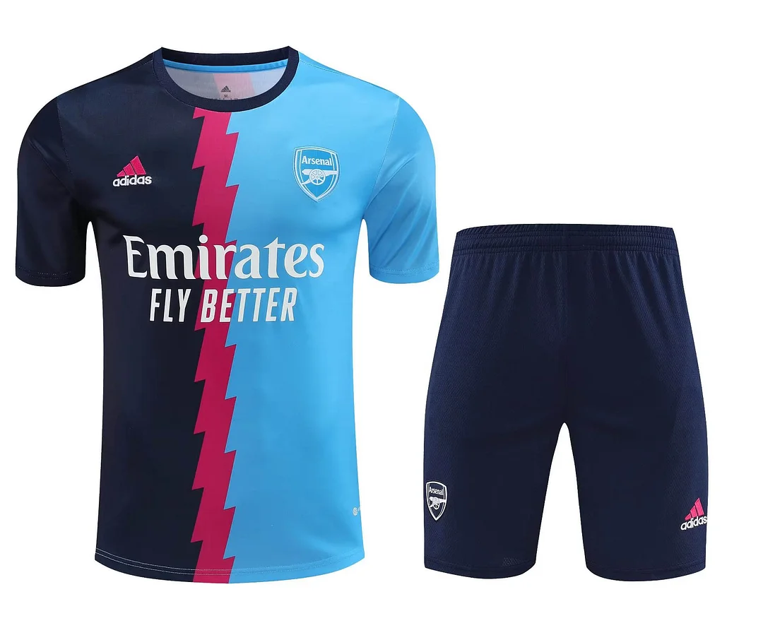 2022/2023 Arsenal Training Wear Blue Set Soccer Jersey — view 2