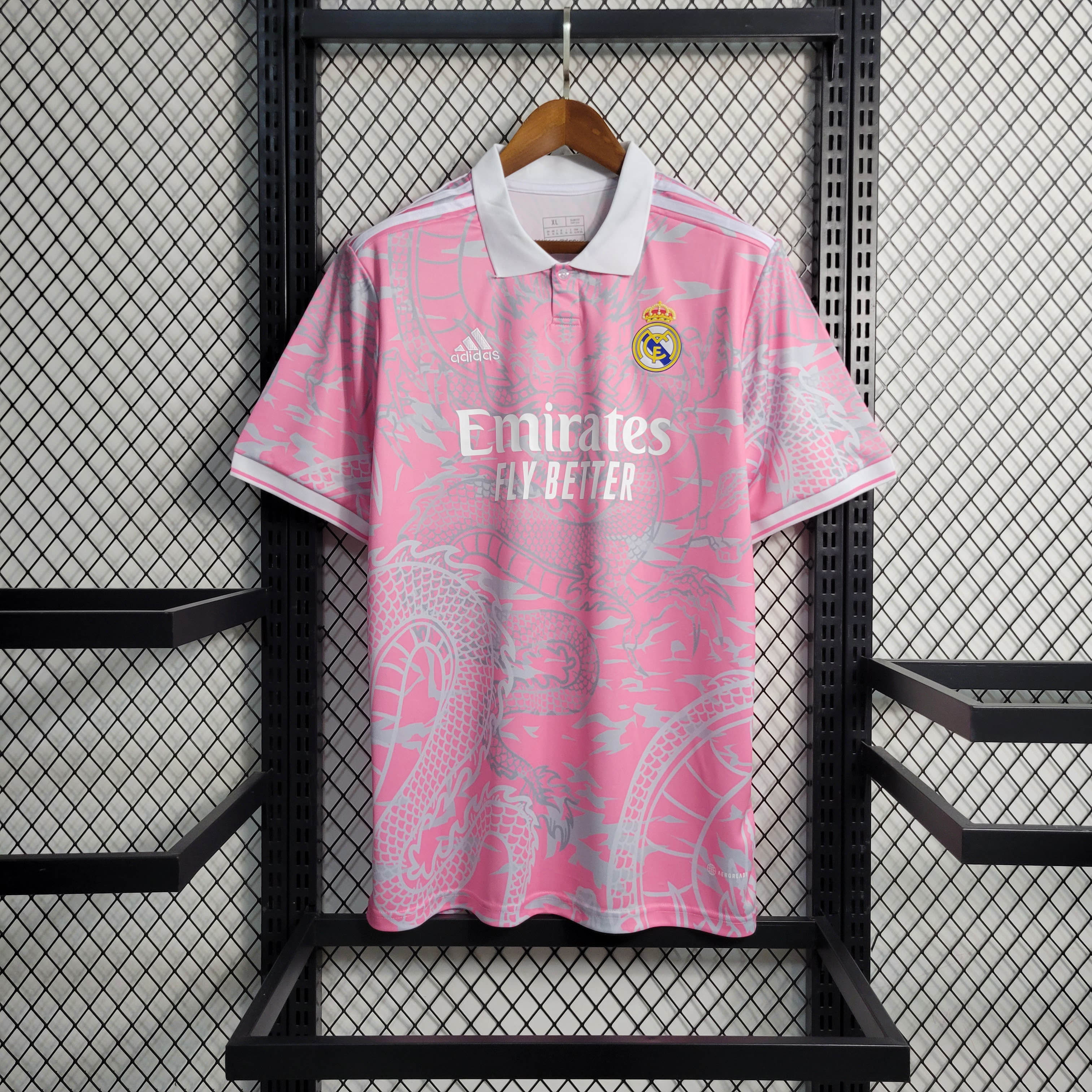 2023/2024 Real Madrid Chinese Dragon Pink Football Shirt AAA fan-grade — main view