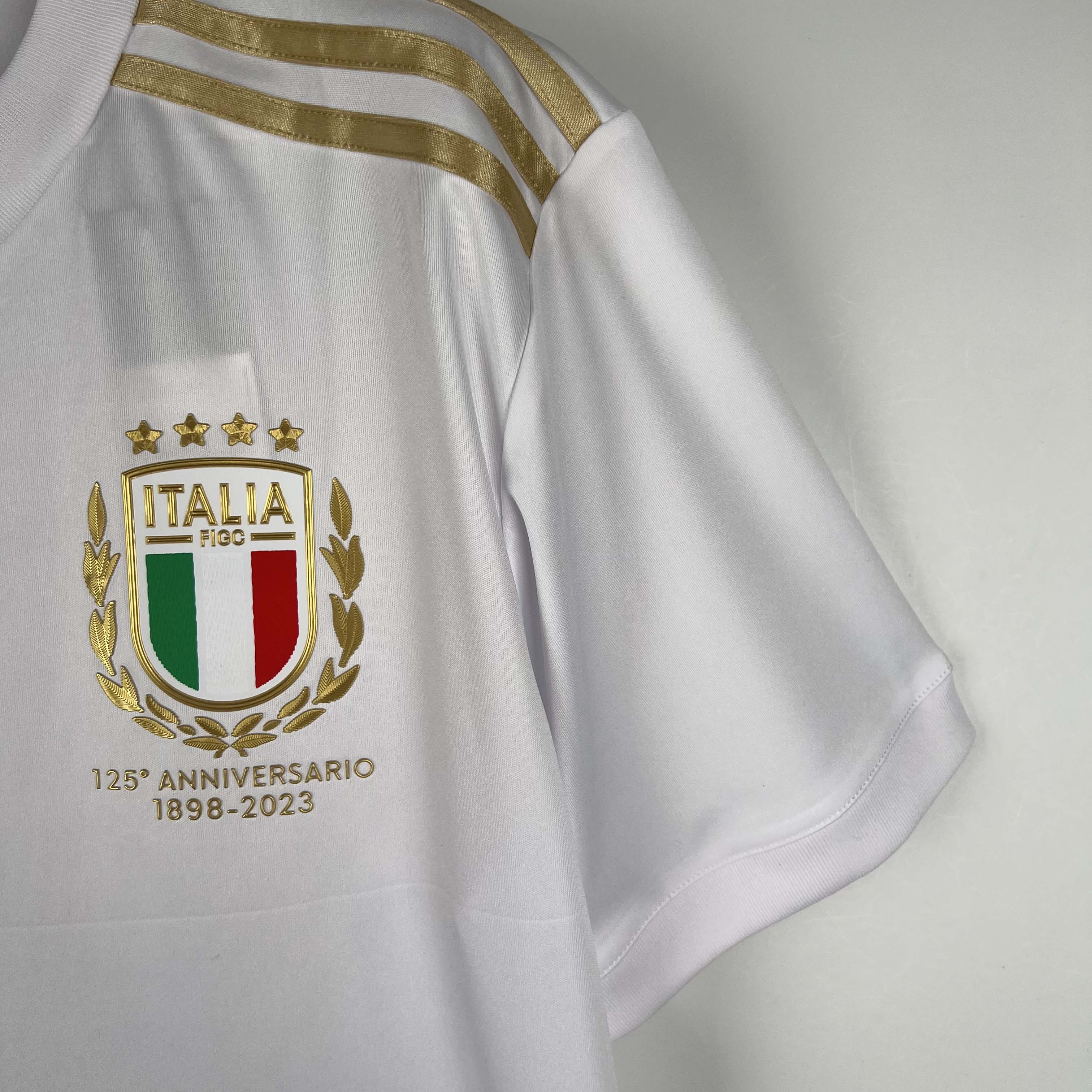 2023 Italy 125th Anniversary White Soccer Shirt — view 4