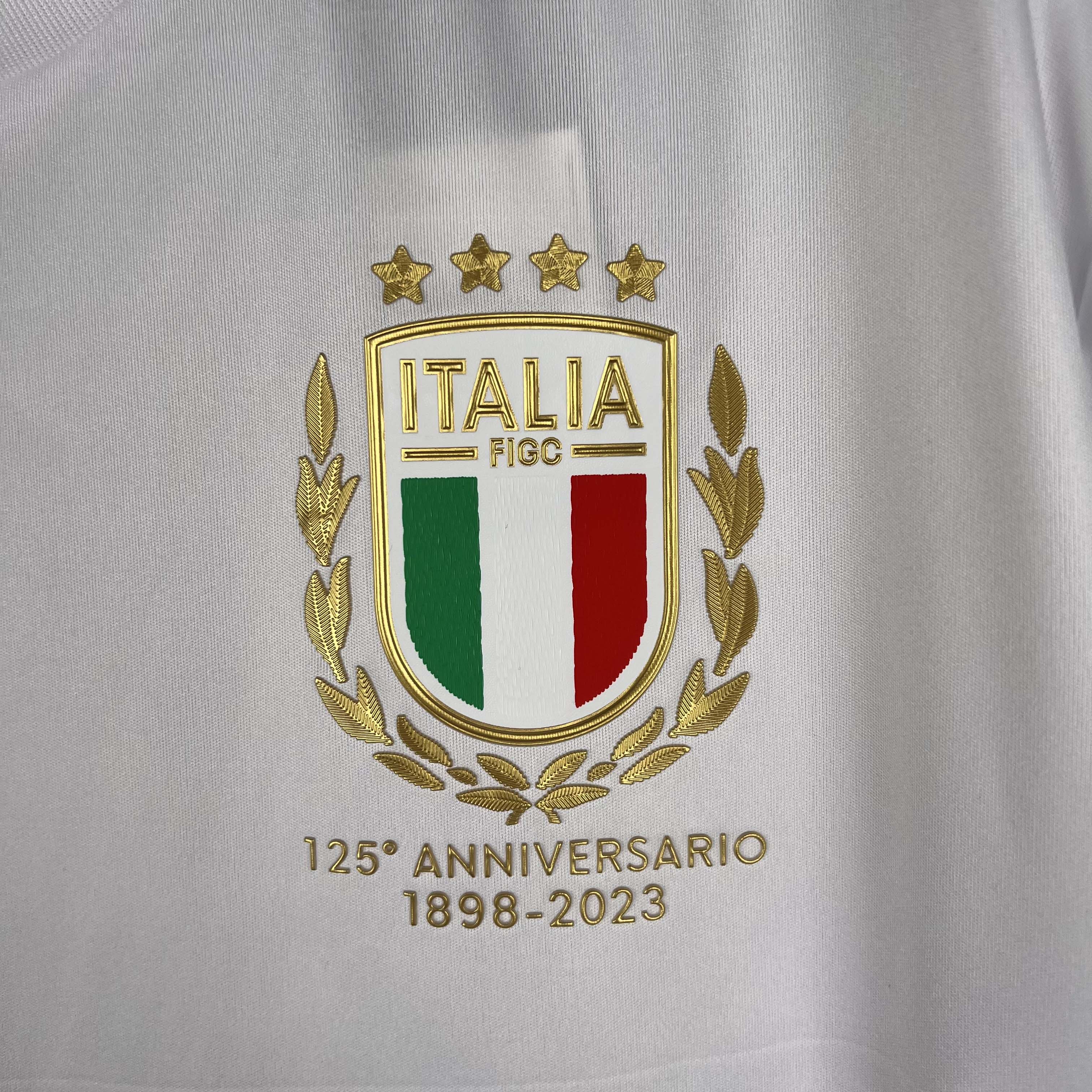 2023 Italy 125th Anniversary White Soccer Shirt — view 8