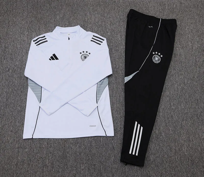 2025/2026 Germany Half-Pull Training Suit White Jersey Set — view 7