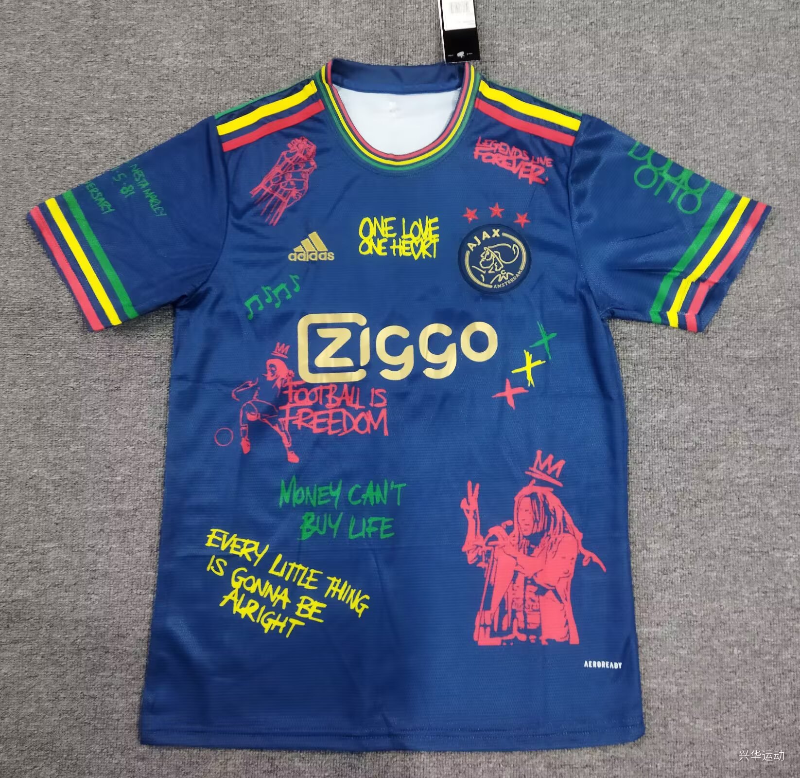 2025/2026 Ajax Doodle plate Royal blue Football Shirt AAA fan-grade