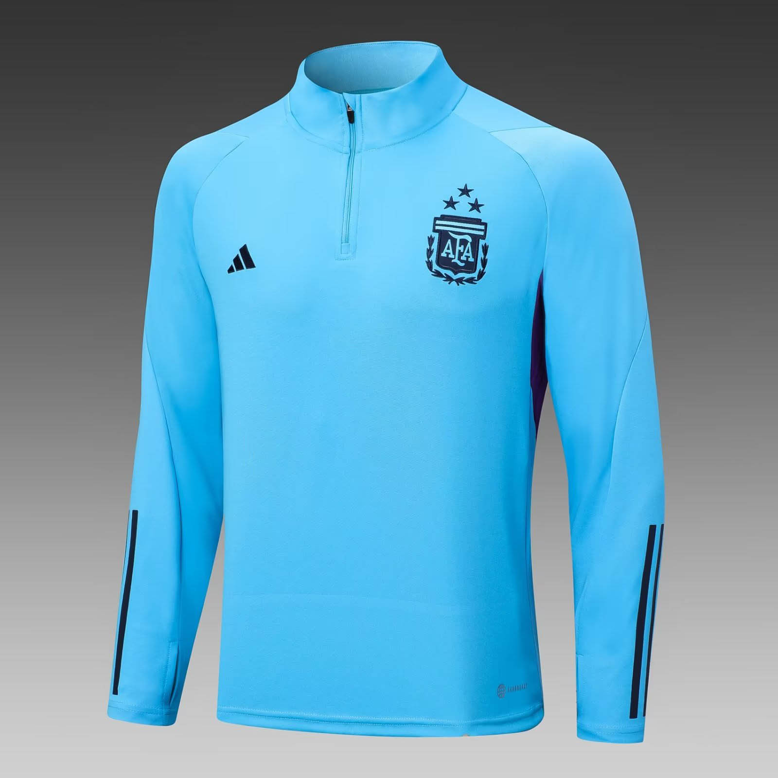2022 Argentina Half-Pull Training Suit Blue Jersey Set — view 3