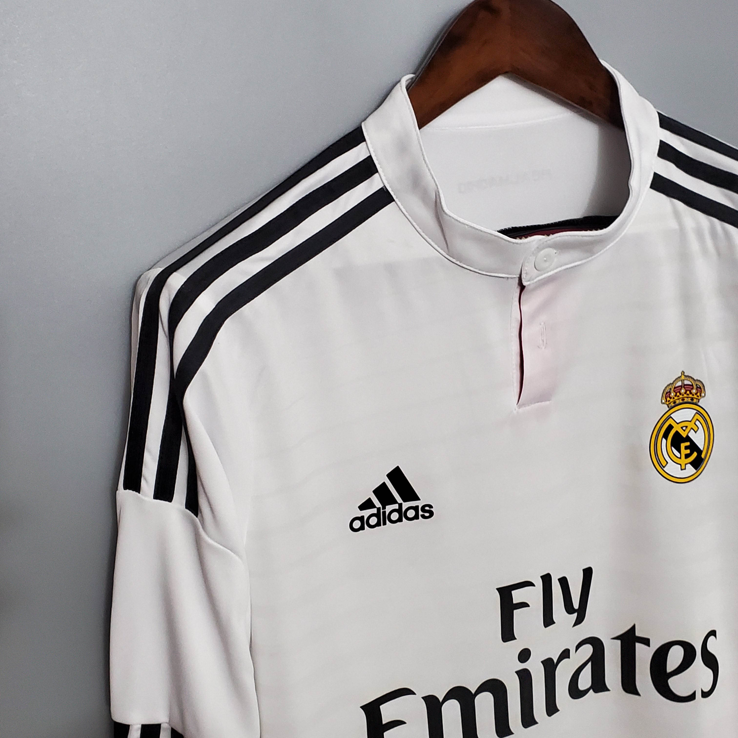 Retro Long Sleeve 2014/2015 Real Madrid Home — view 6