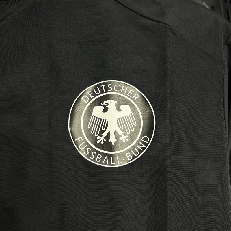 2024-2025 Germany Windbreaker Soccer Jersey Black — view 7