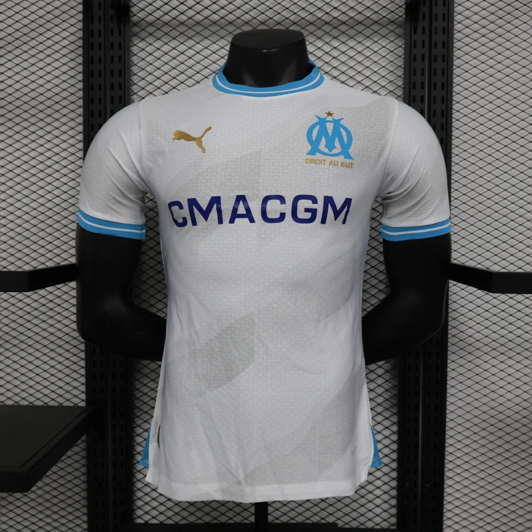 2023/2024 Player Version Olympique de Marseille Home Football Jersey — main view