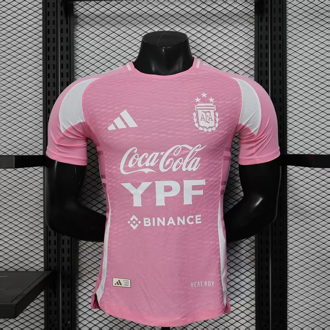 2025/2026 Player Version Argentina Training Jersey Pink Jersey AAA fan-grade
