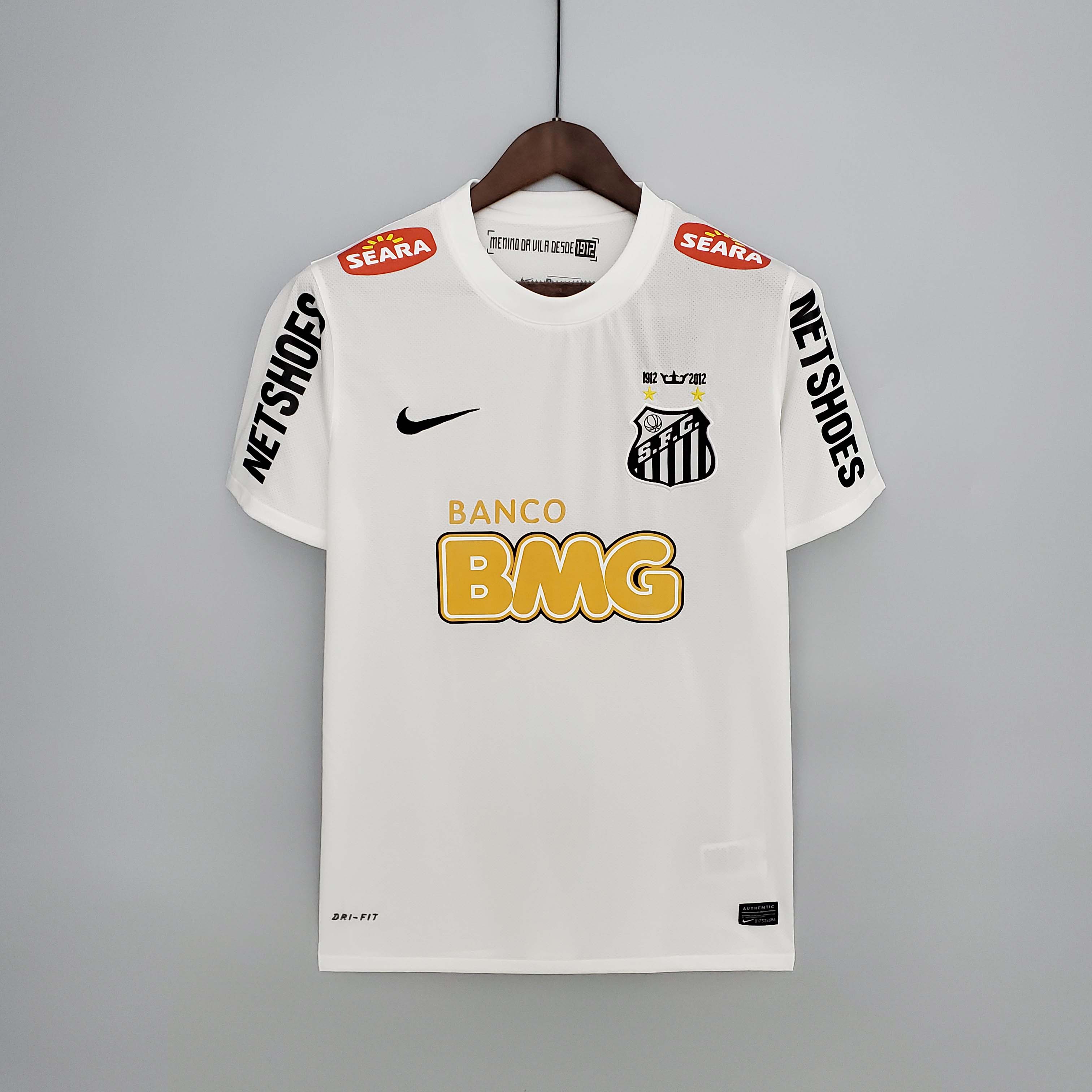 2012 Rétro Santos Maillot Domicile Soccer Qualité Thaï — main view