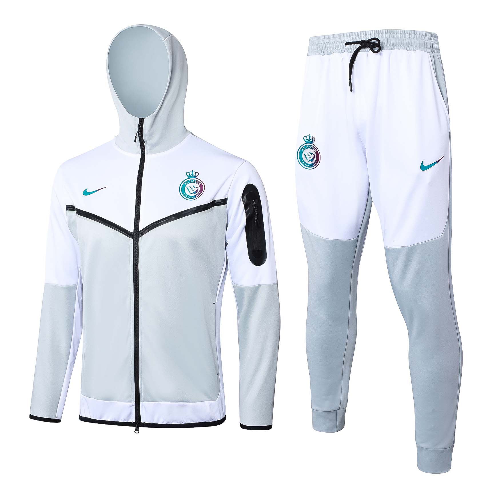 2023/2024 Al-Nassr Long Zipped Jacket Light Grayk Set — main view