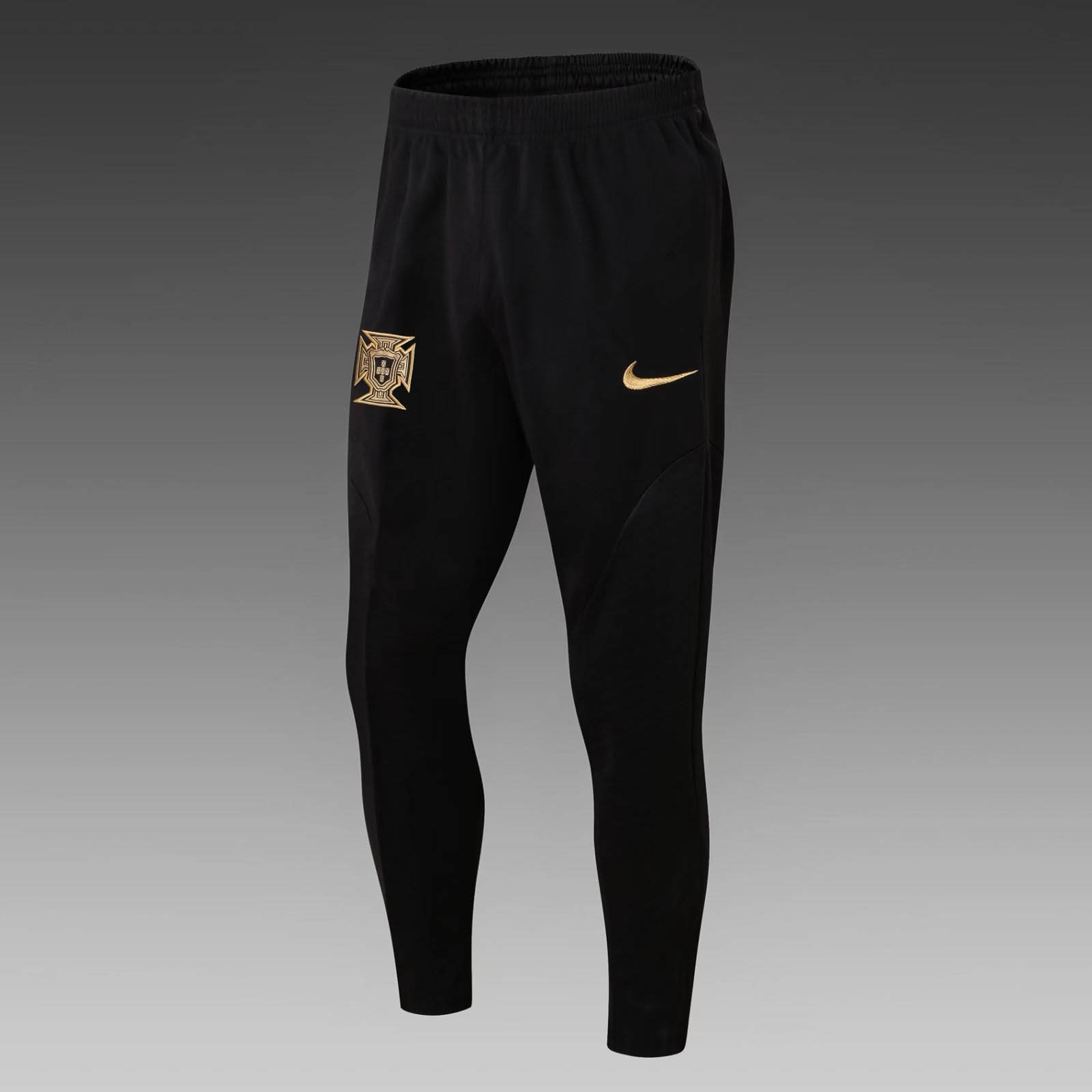 2022 Portugal Half-Pull Training Suit Black Football Shirt Set — view 6