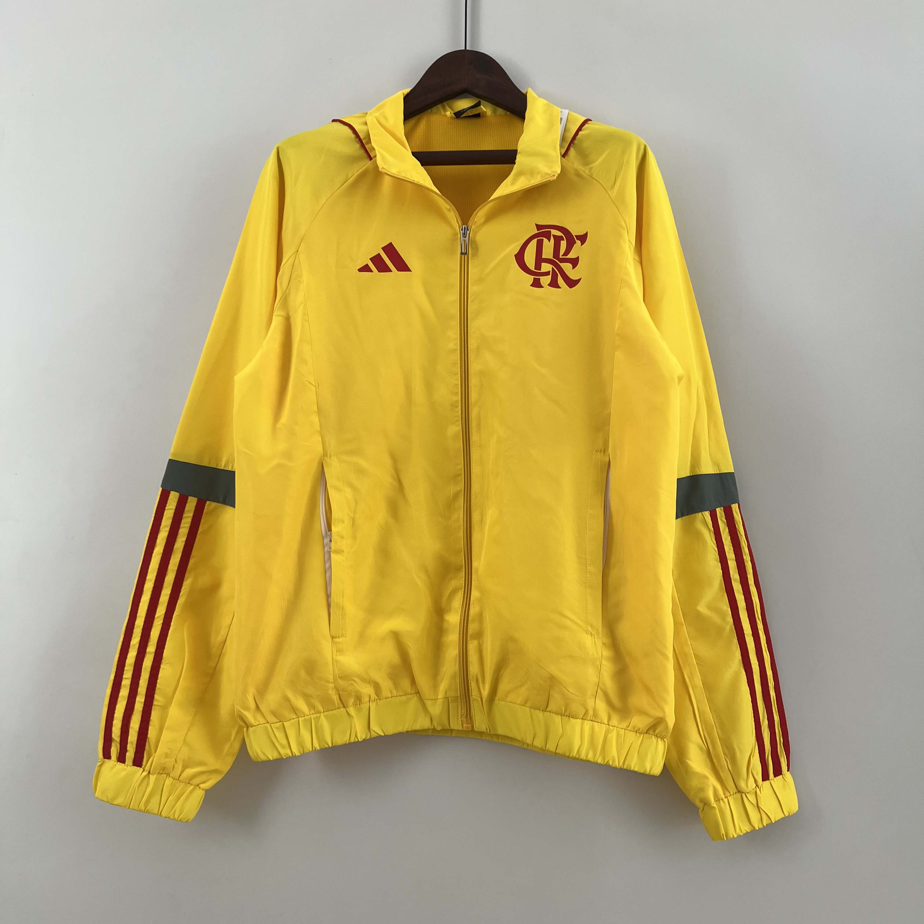 2023 Flamengo Windbreaker yellow Soccer Jersey AAA fan-grade — main view