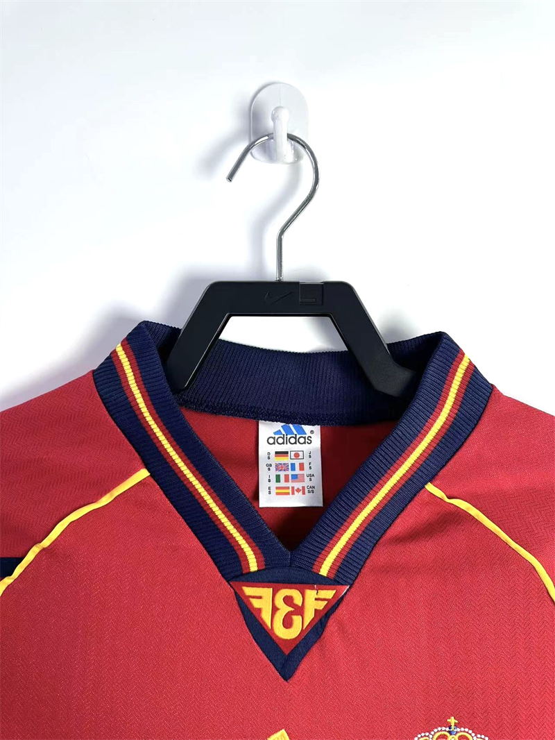 1998 Retro Spanien Heim Fußballtrikot Thai-Qualität — view 3