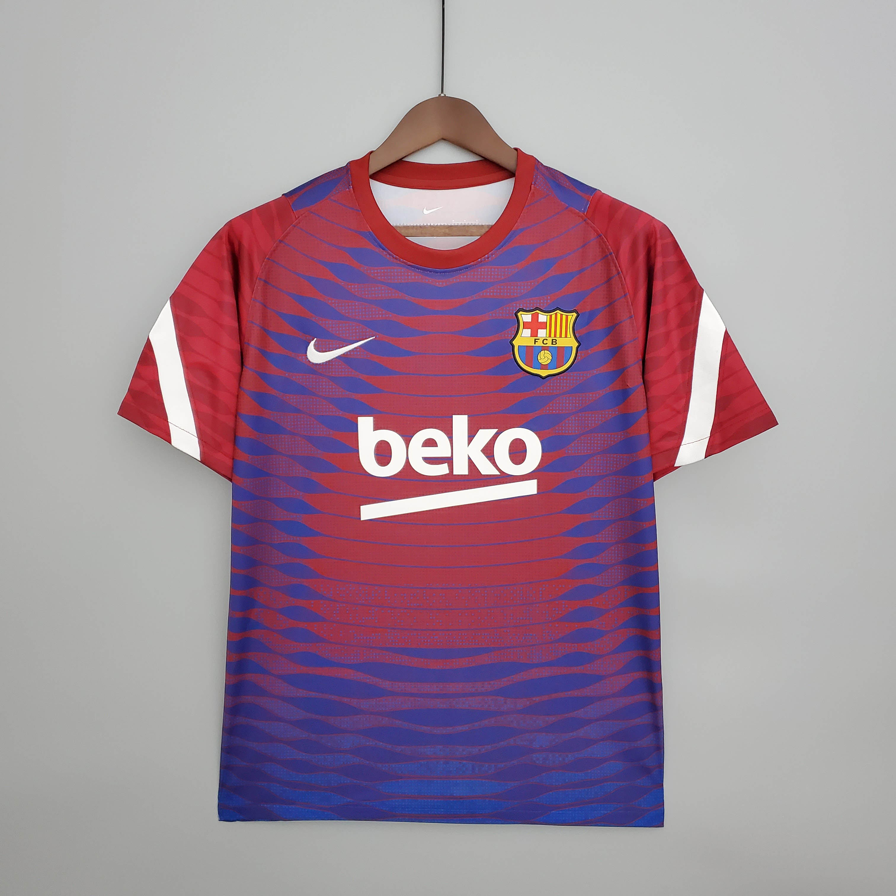 2021-2022 Barcelona Training Suit Red And Blue — main view