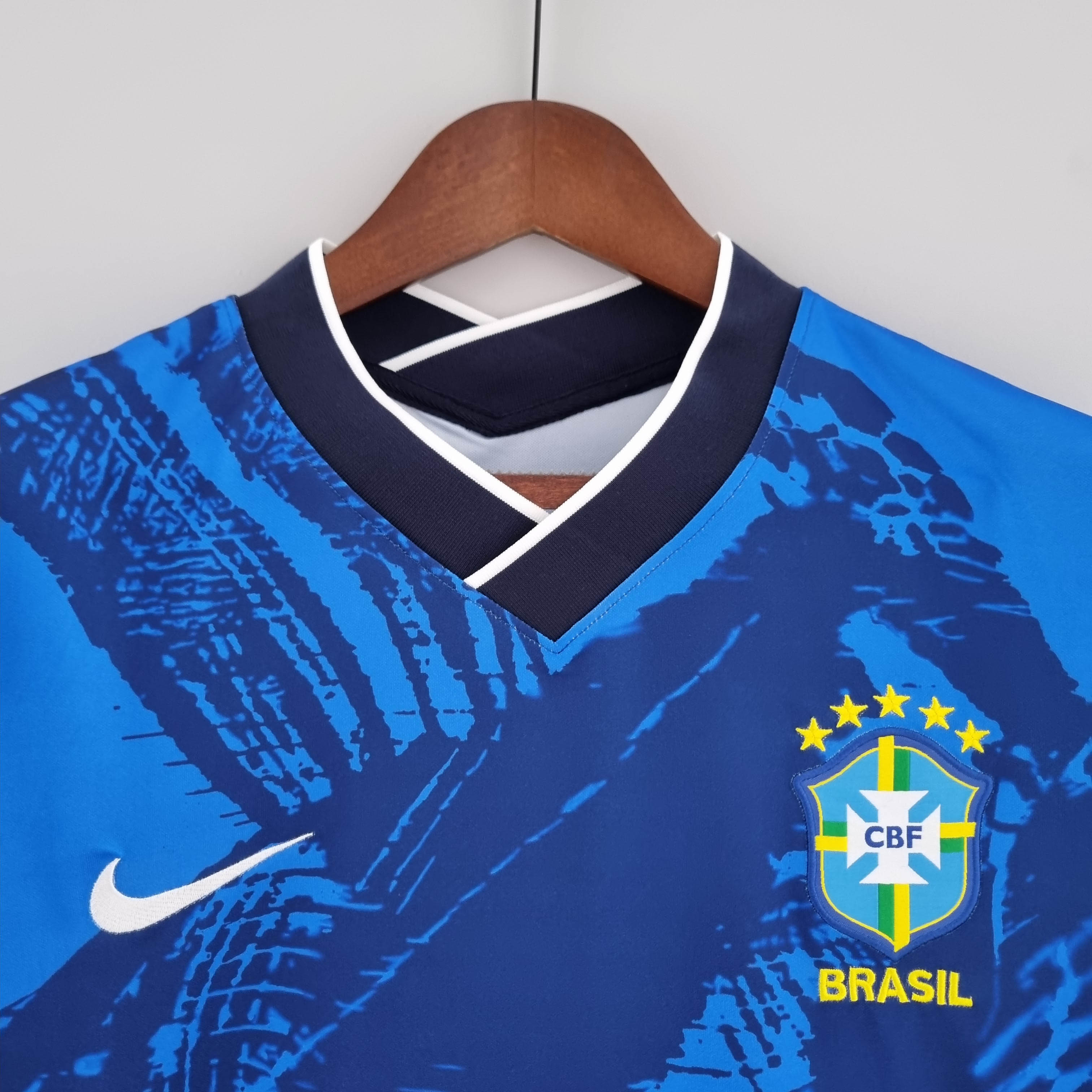 2022 Brazil Classic Blue Soccer Jersey — view 3