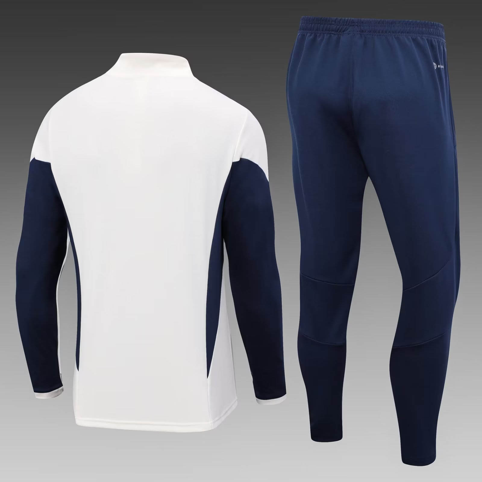 2023 Italy Half-Pull Training Suit Off-White Soccer Shirt Set — view 2