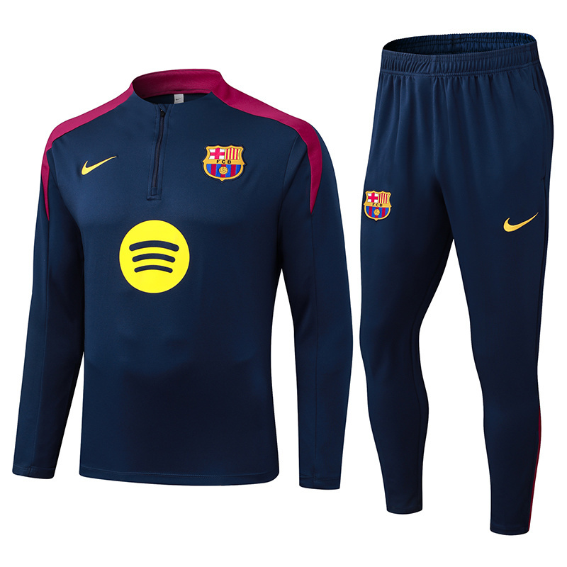 2025/2026 Barcelona Demi-Traction Tenue d'Entraînement Bleu Royal Maillot Qualité Thaï Ensemble 01