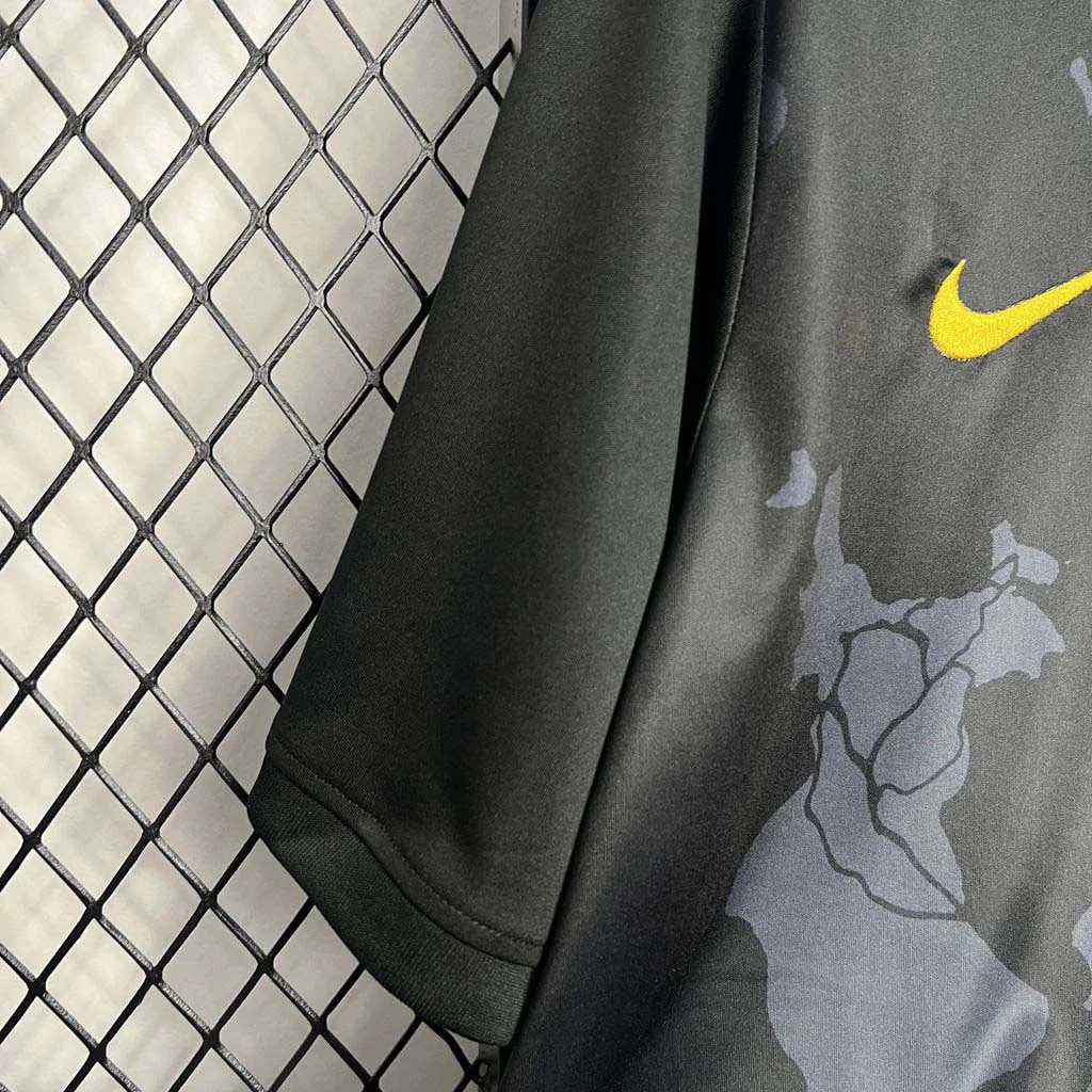 2024 Brazil Special Edition Jesus Black Football Shirt view 4