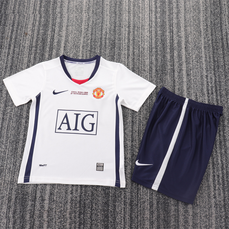 Camiseta de fútbol infantil retro 2008/2009 Manchester United Visitante Calidad Tailandesa