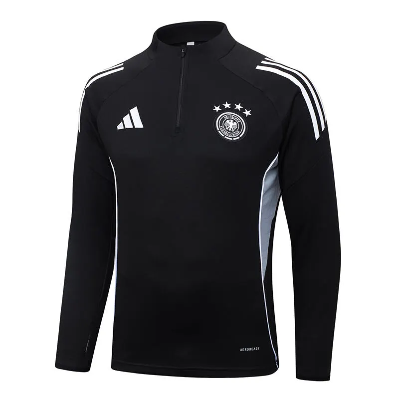 2025/2026 Germany Half-Pull Training Suit Black Jersey Set — view 3