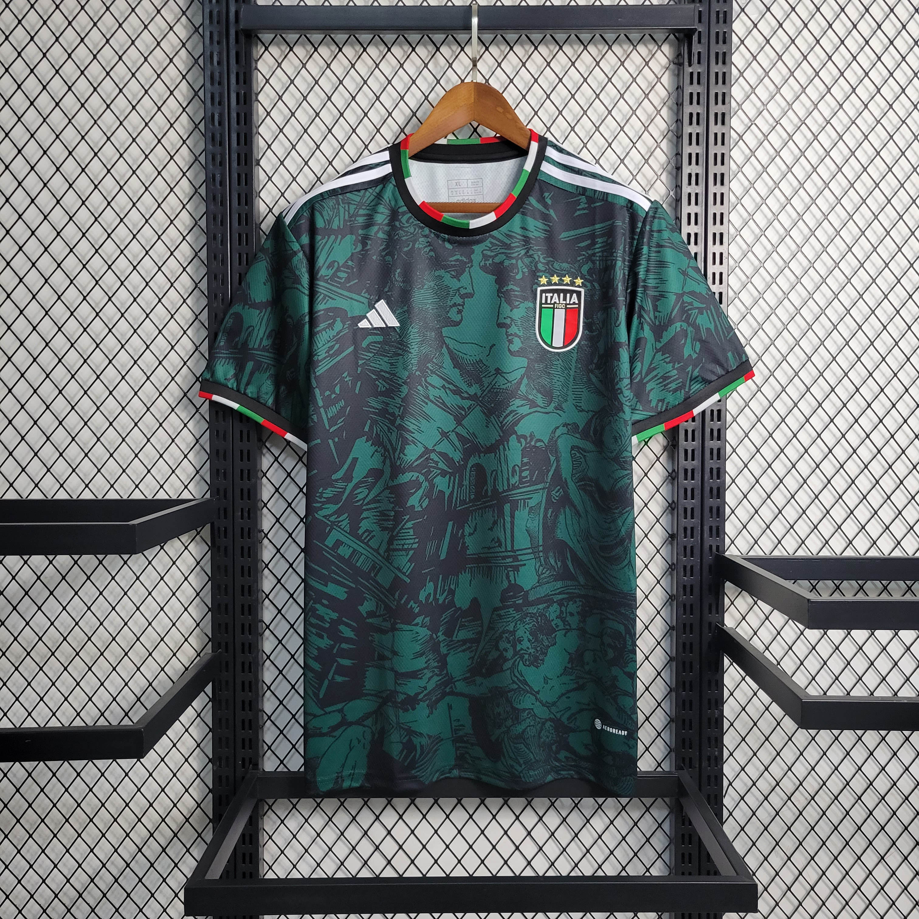 2023 Italy Special Edition Green Soccer Shirt — main view