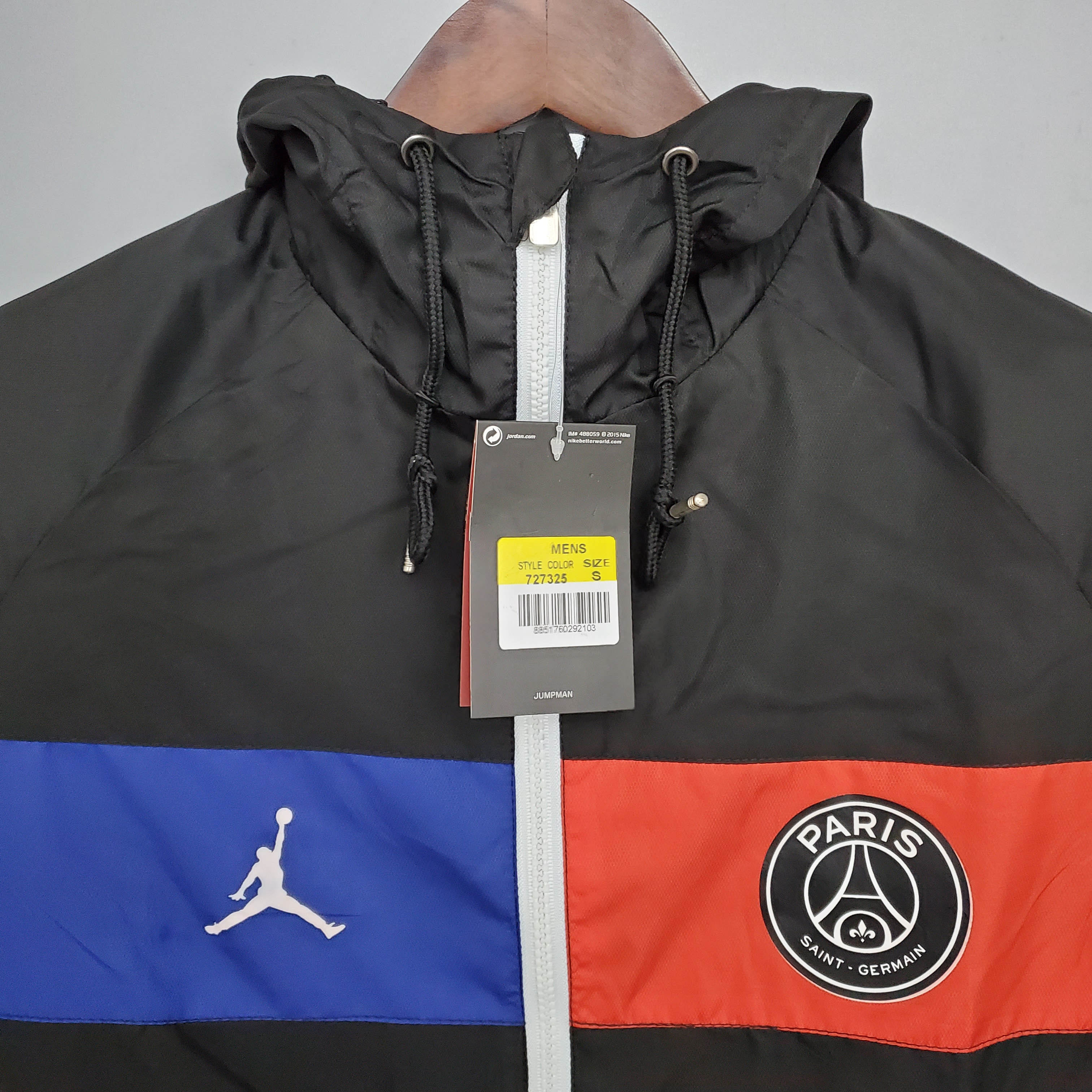 Corta-Vento Psg Paris Saint-Germain Preto 2021 — view 3