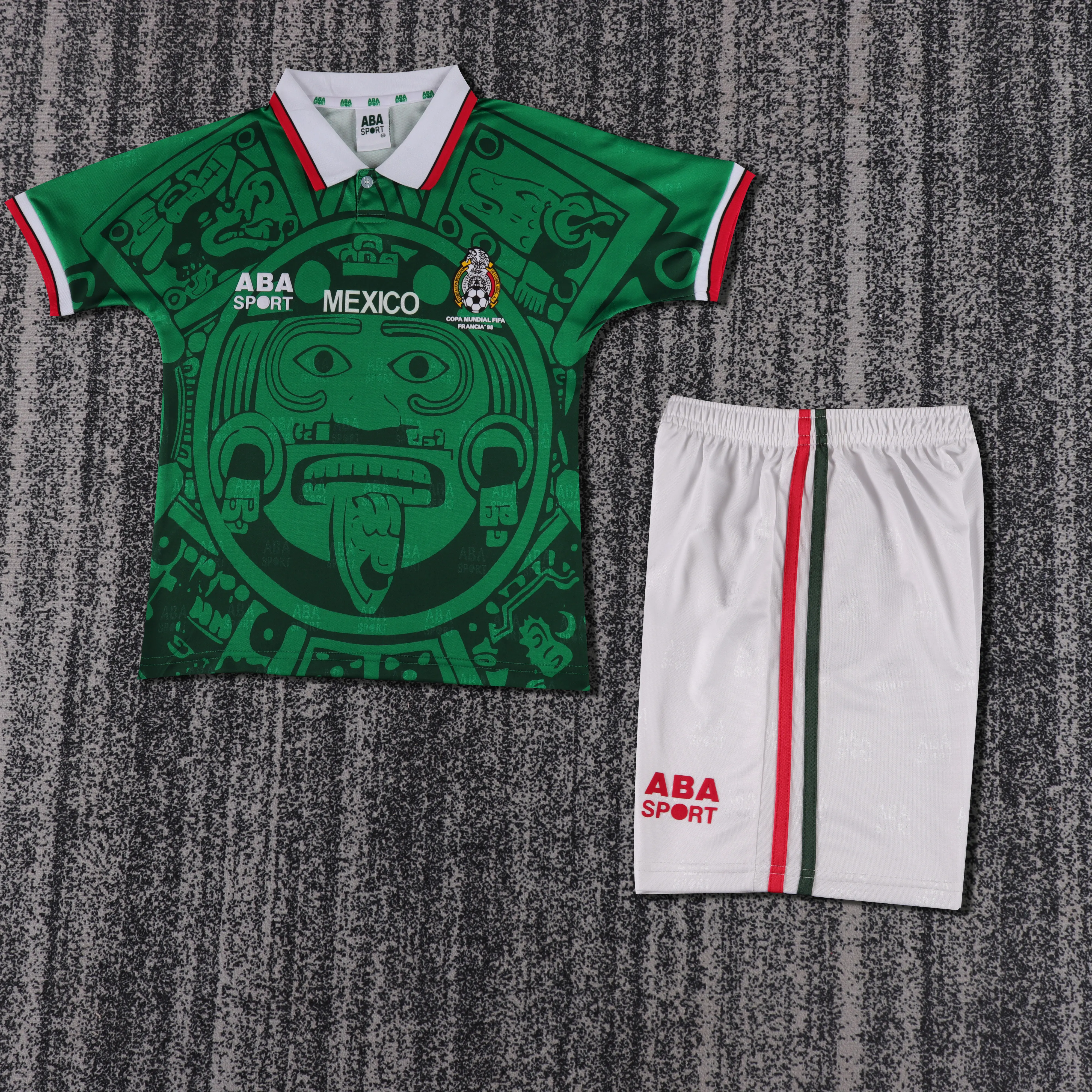1998 Retro Mexiko National Heim-Fußballtrikot 1:1 Thai-Qualität Kindergröße
