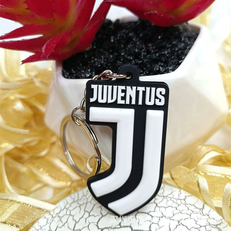 Juventus Fan Football PVC Keychain