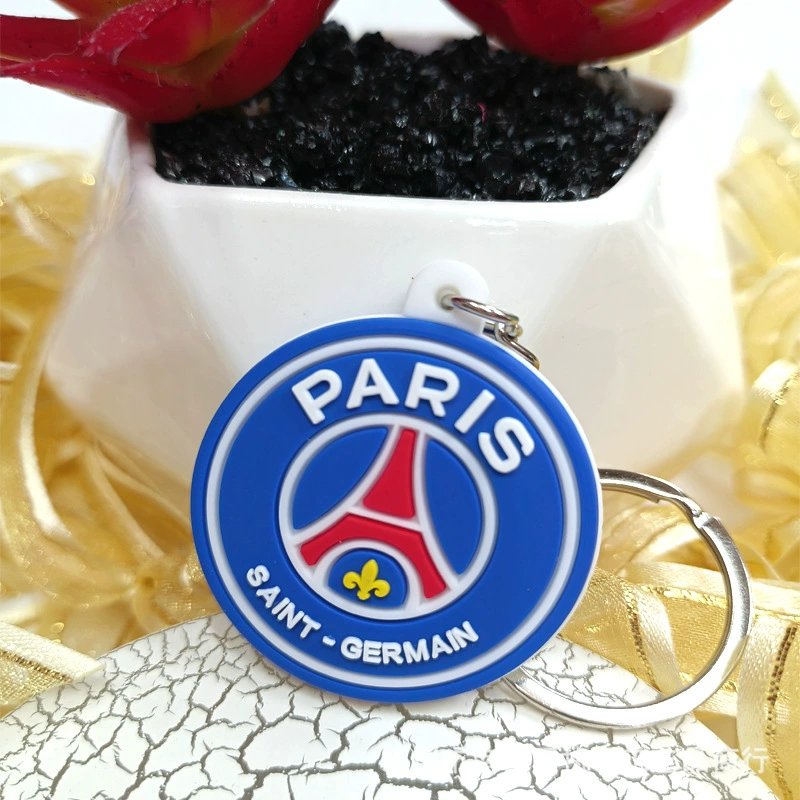 PSG Fan Fußball-PVC-Schlüsselanhänger — main view