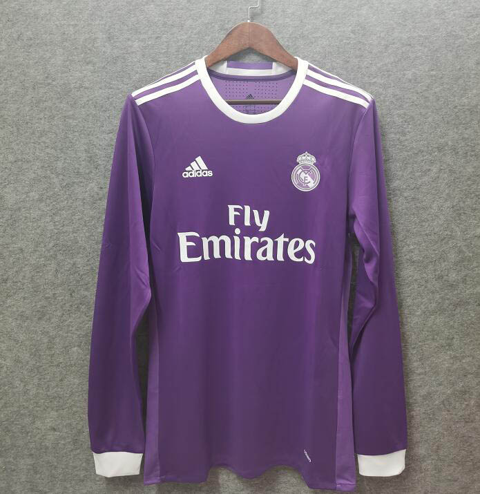 2016/2017 Retro Long Sleeve Real Madrid Away — main view