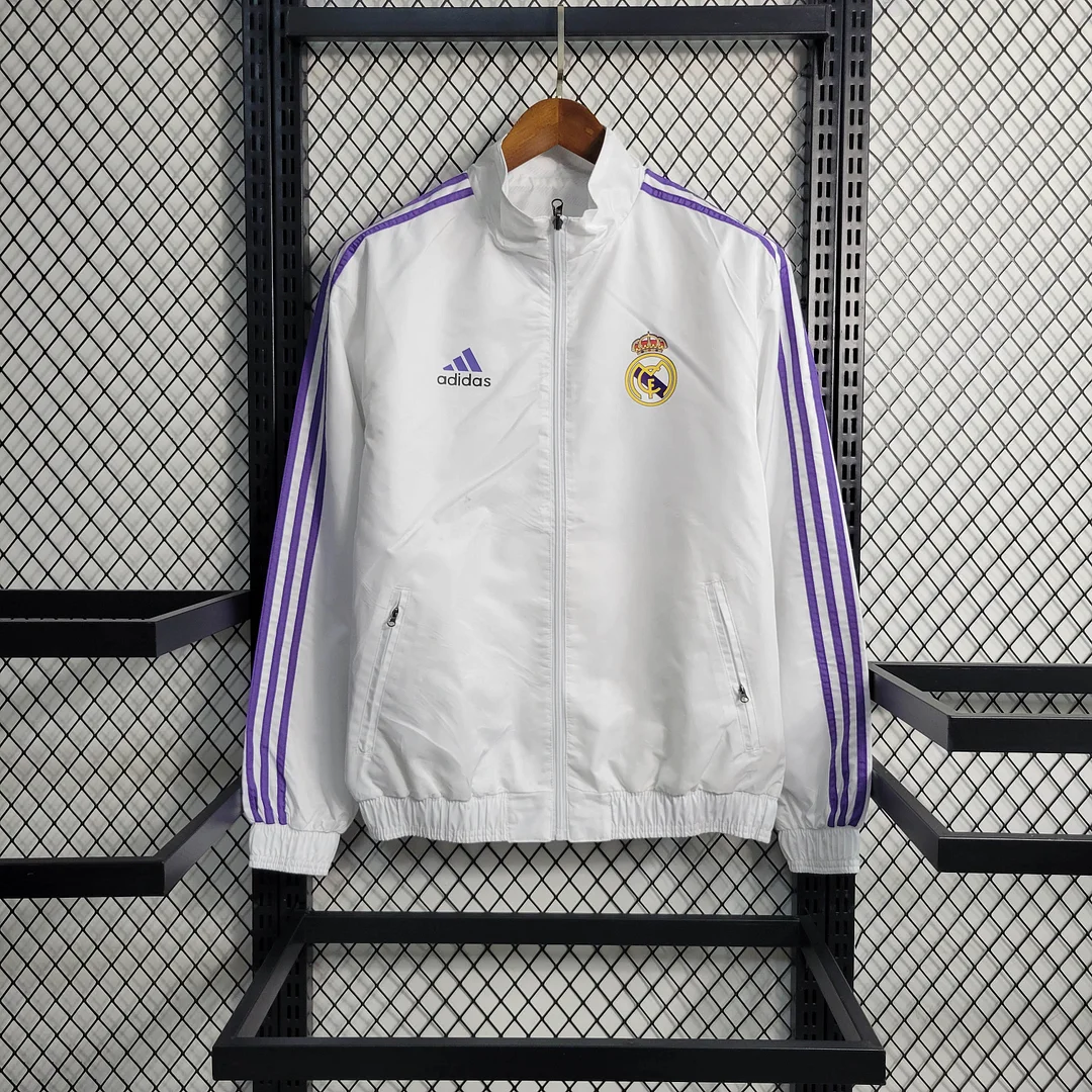 2023/2024 Real Madrid Wendbare Windjacke Weiß — view 2
