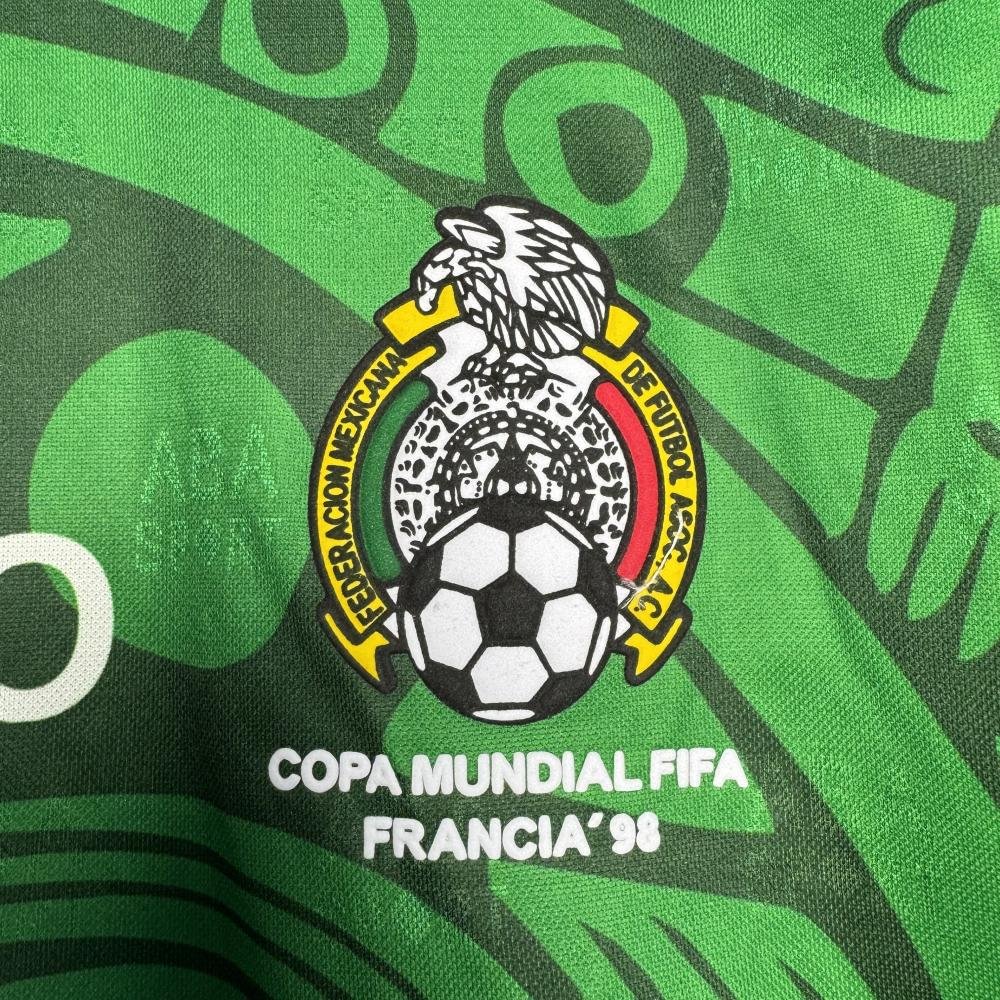1998 Retro Mexico Home Soccer Jersey AAA fan-grade — view 7
