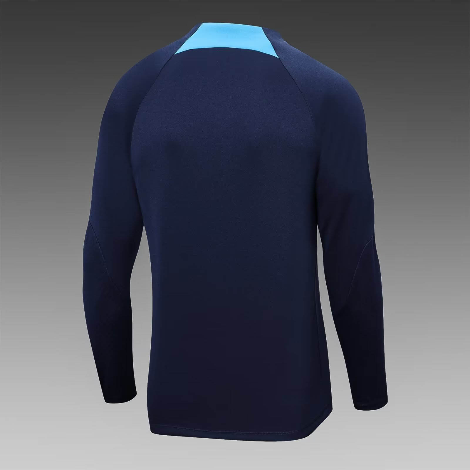 2022/2023 Barcelona Half-Pull Training Suit Dark Blue Jersey Set — view 4