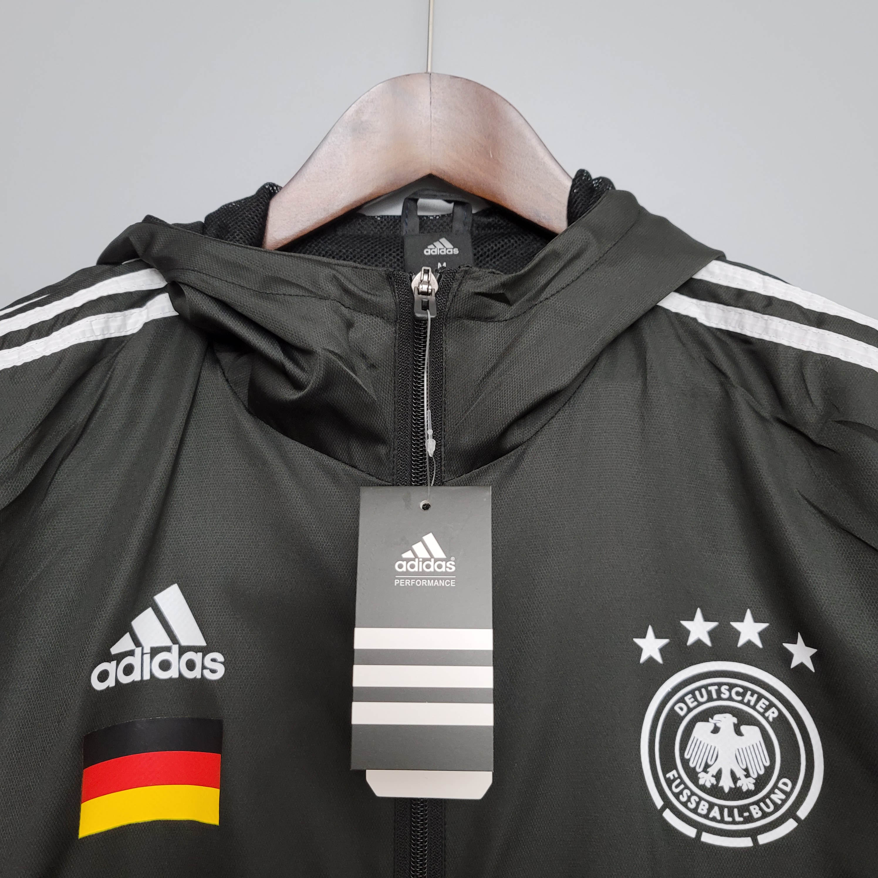 2021 Windbreaker Soccer Jersey Germany Black — view 3